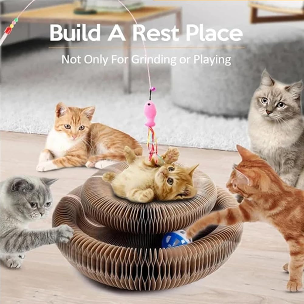 Interactive Foldable Cat Scratcher Toy