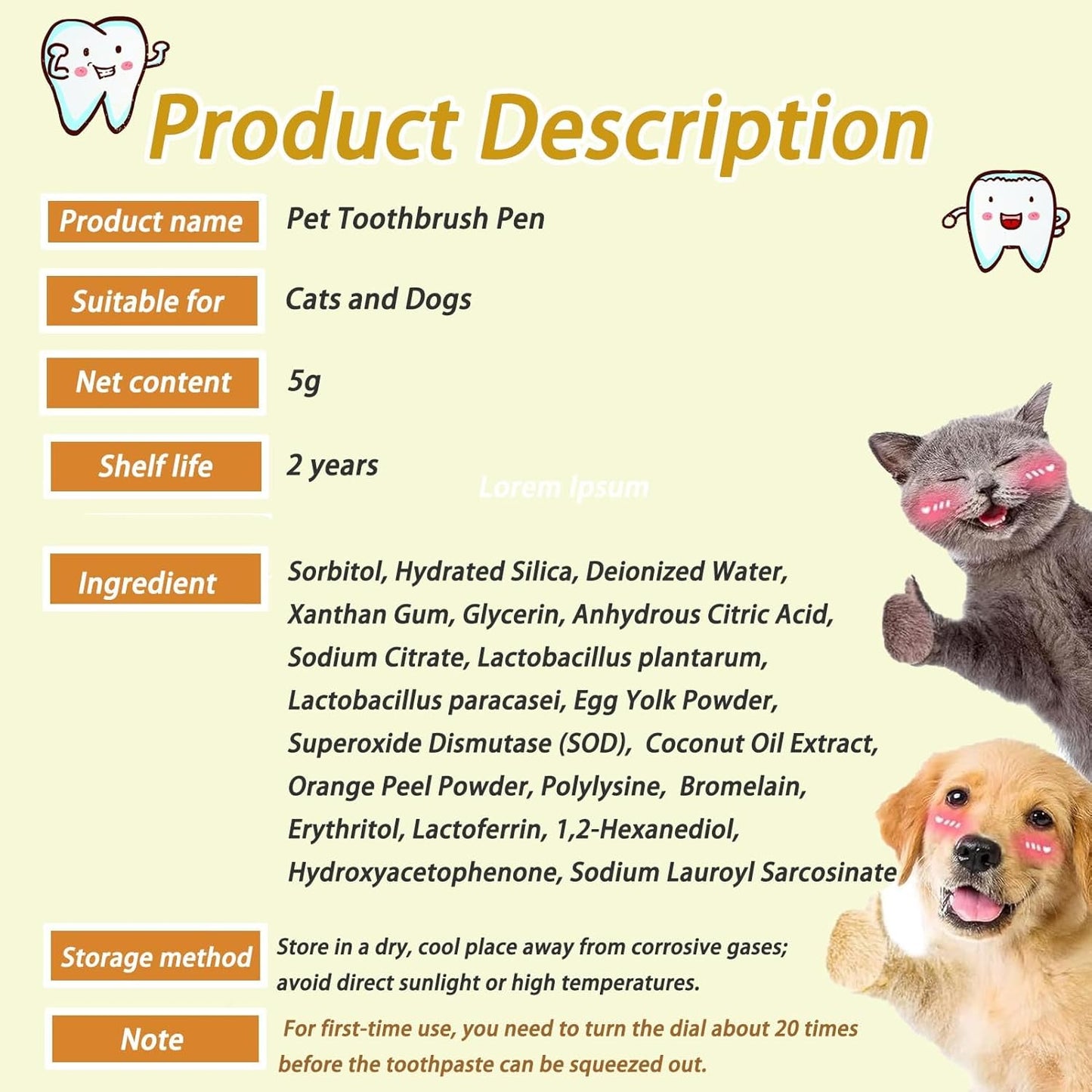 Pet Toothbrush Pen