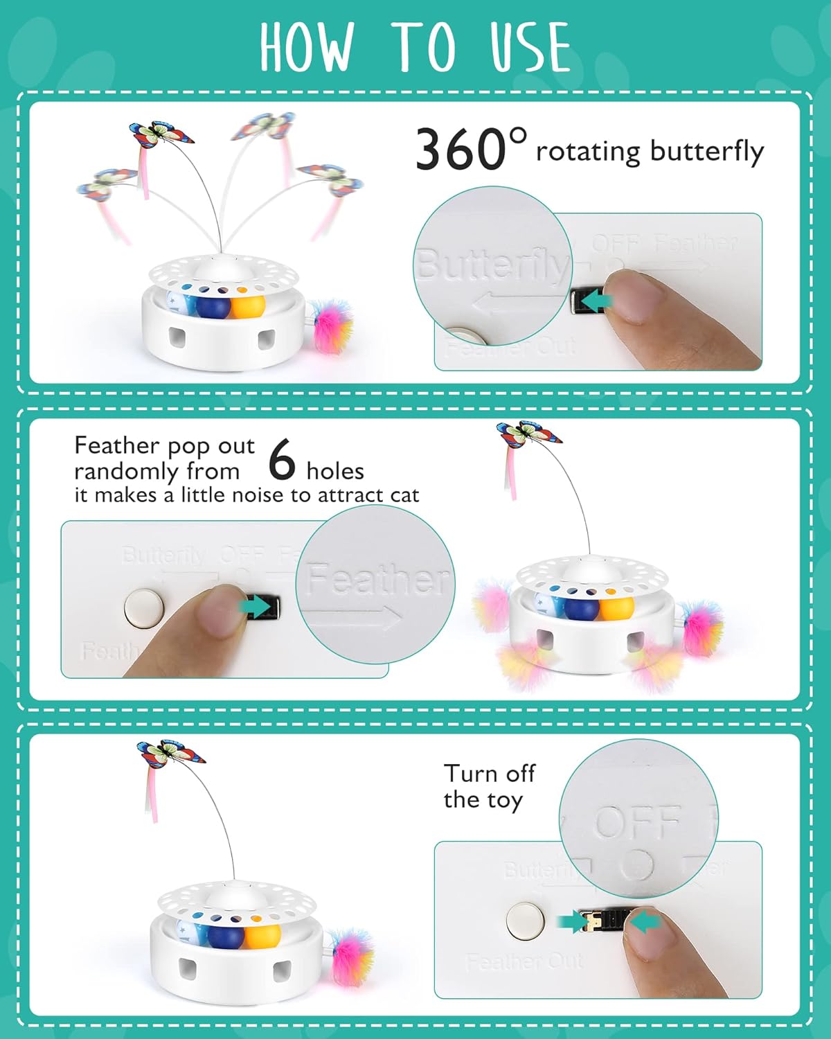 Interactive 3-in-1 Cat Activity Toy