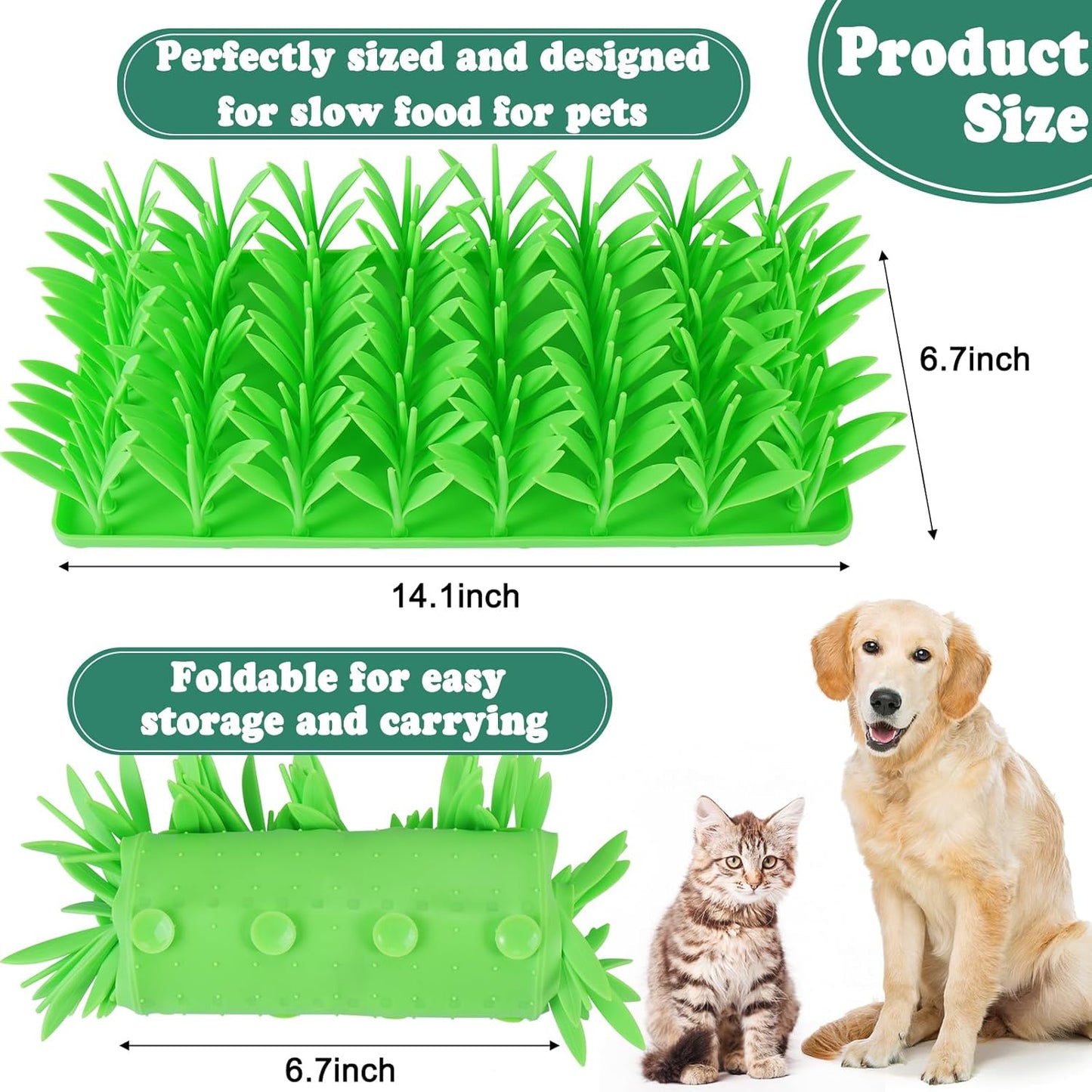 Pet Slow Feeder Grass Mat