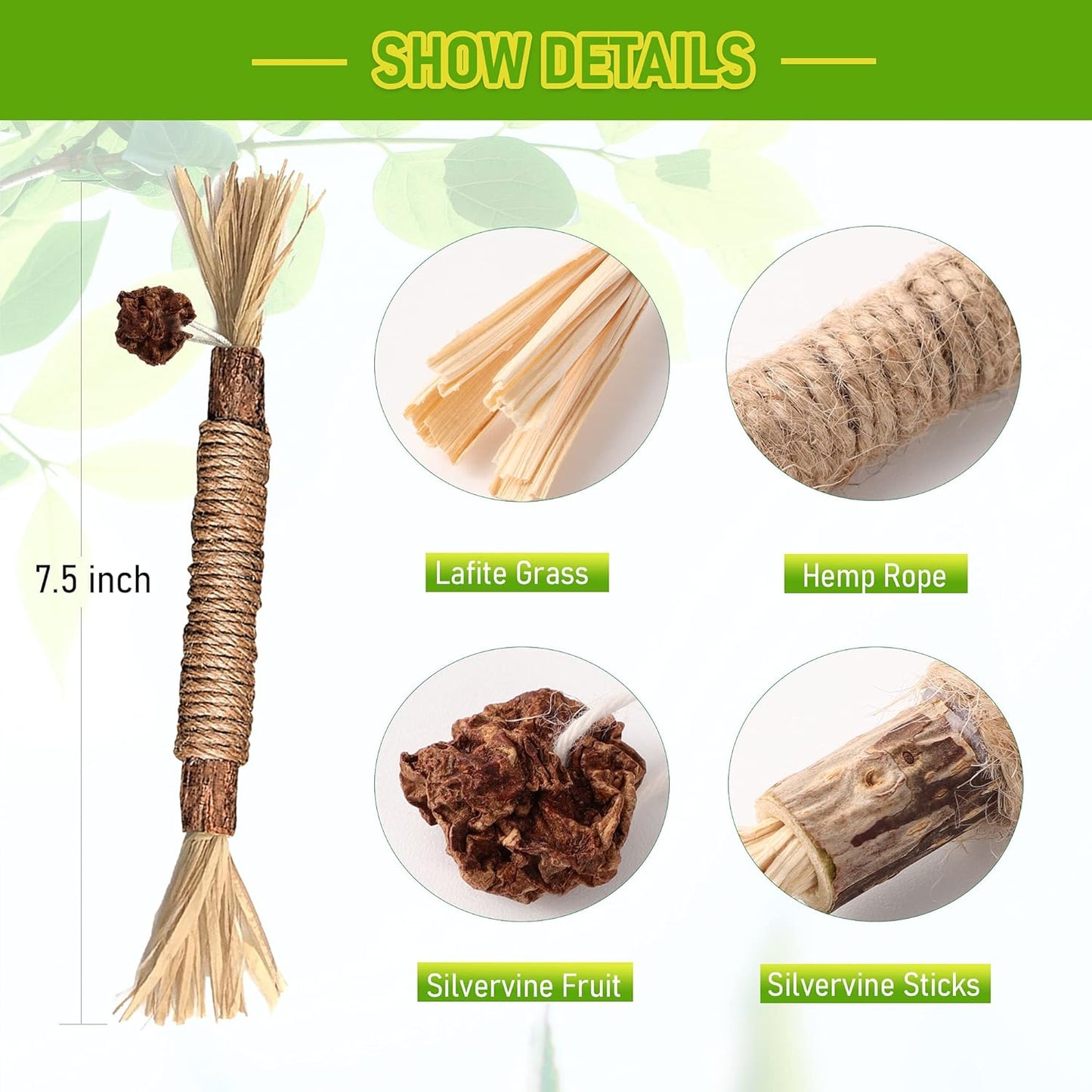 Natural Silvervine Chew Sticks – Organic Dental Treats for Cats