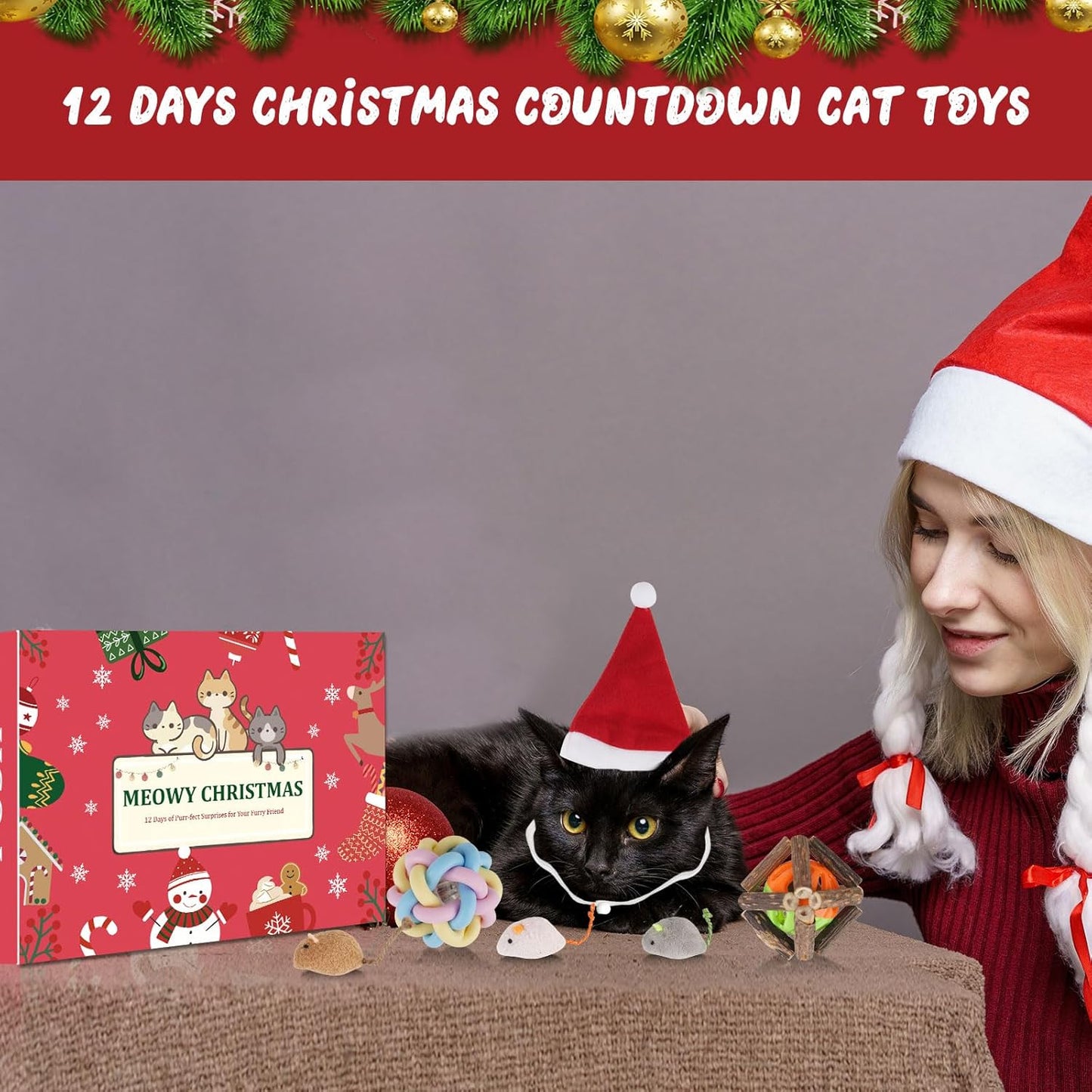 12 Days of Festive Surprises Advent Calendar for Cats