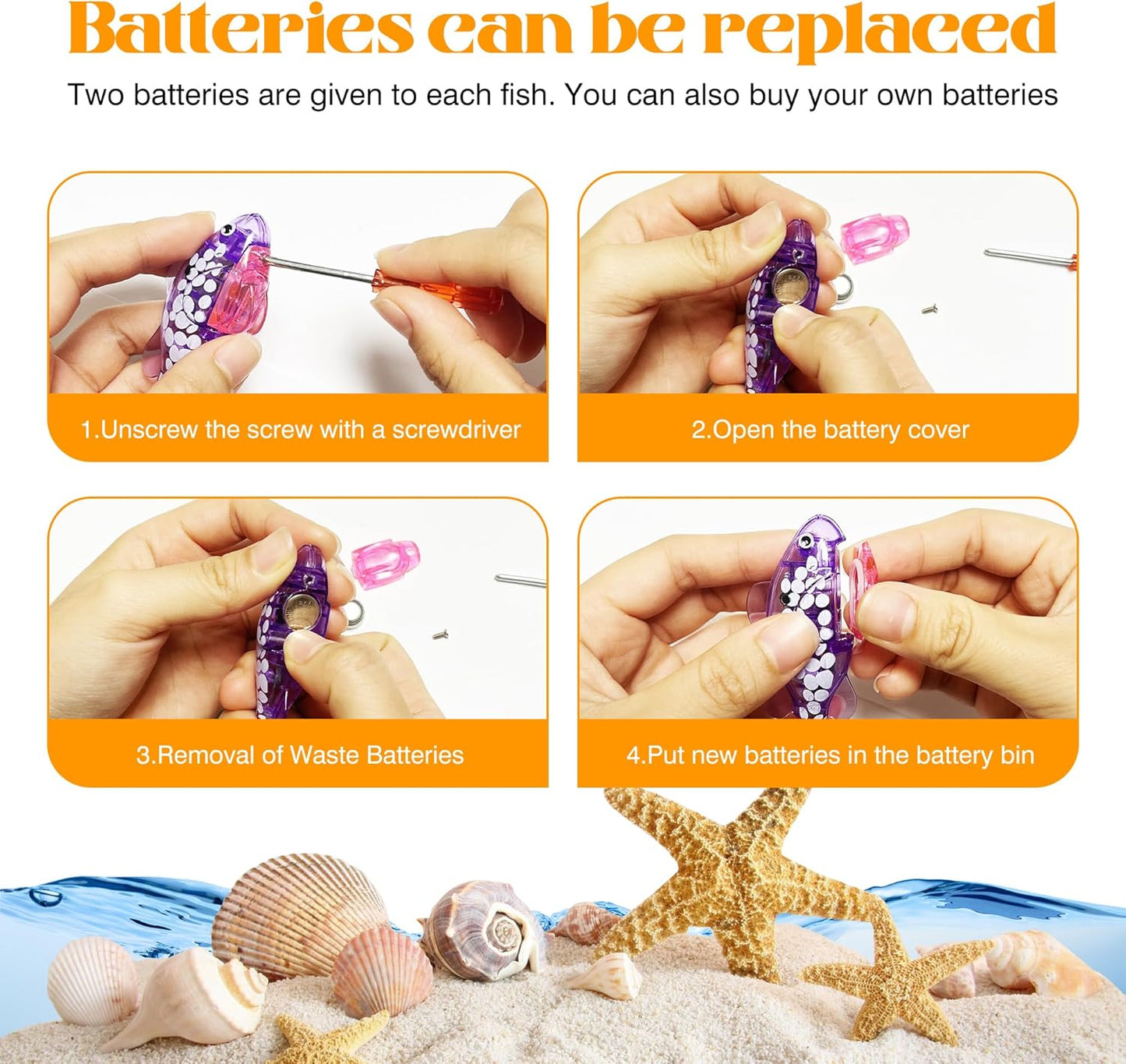 Interactive LED Robotic Fish Toy for Pets