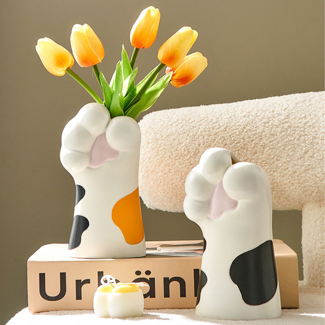 Celery Pets Purrfect Cat Paw Vase