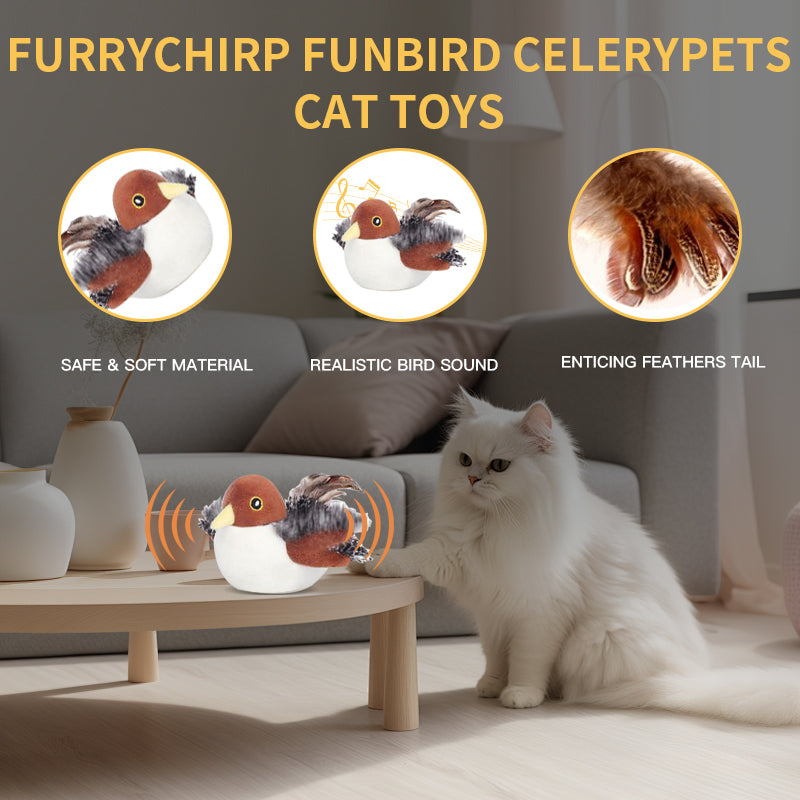 YoPoll Interactive Chirping Bird Cat Toy