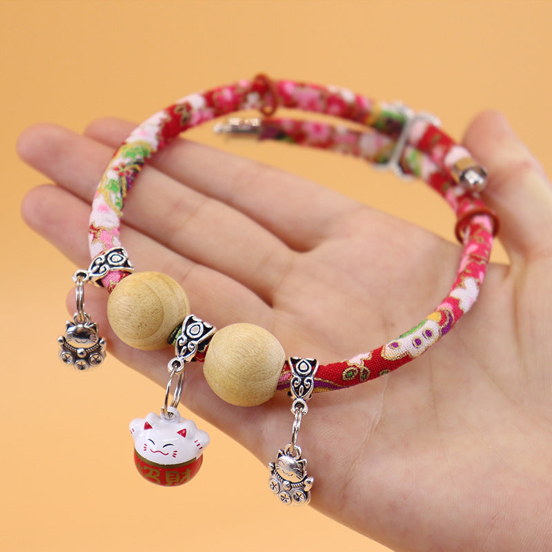 Yopoll Lucky Kimono Cedar-Bead Pet Collar