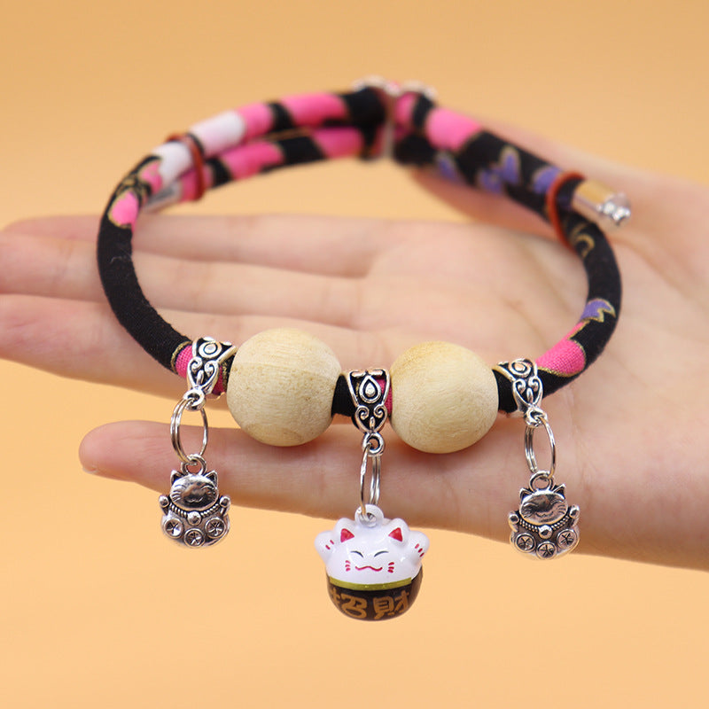 Yopoll Lucky Kimono Cedar-Bead Pet Collar
