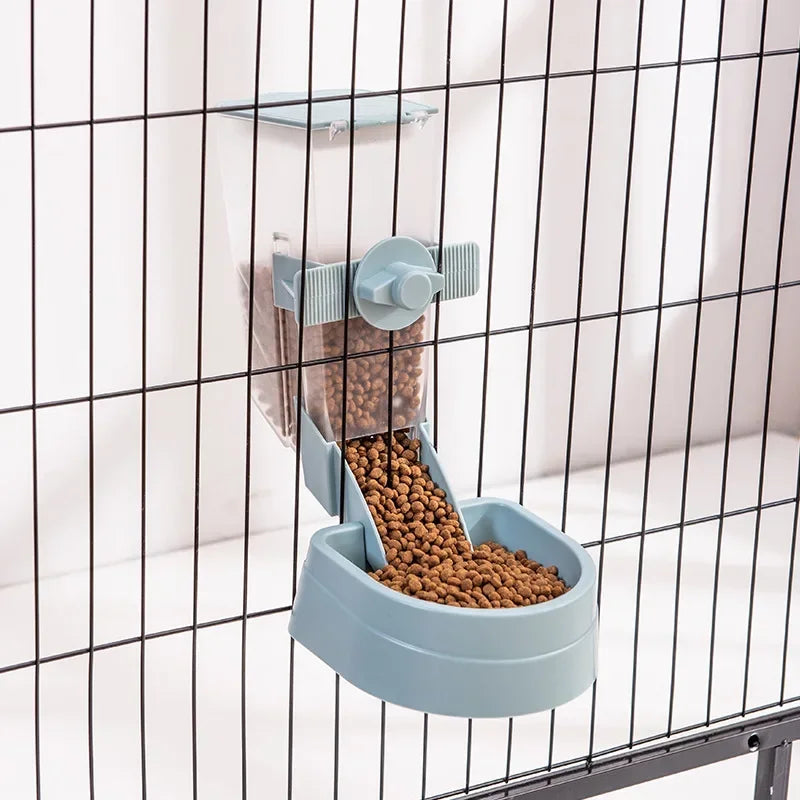 Pet Feeding Product - Automatic Food Container Dispenser, Cage Hanging Bowl, Water Bottle for Puppy, Cats, Rabbit, Birds