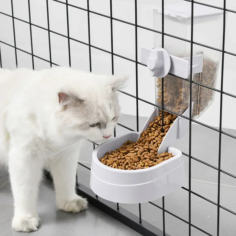 Pet Feeding Product - Automatic Food Container Dispenser, Cage Hanging Bowl, Water Bottle for Puppy, Cats, Rabbit, Birds