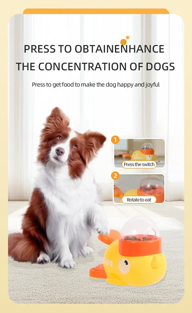 "Duck-shaped Pet Feeder - Eco-friendly Design, Non-toxic Paint, Entertaining While Stimulating The Natural Foraging Instinct"