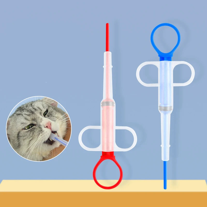 Pet pill applicator, cat and dog syringe, medication feeder, insect resistant product, clip on pill, pet water dispenser