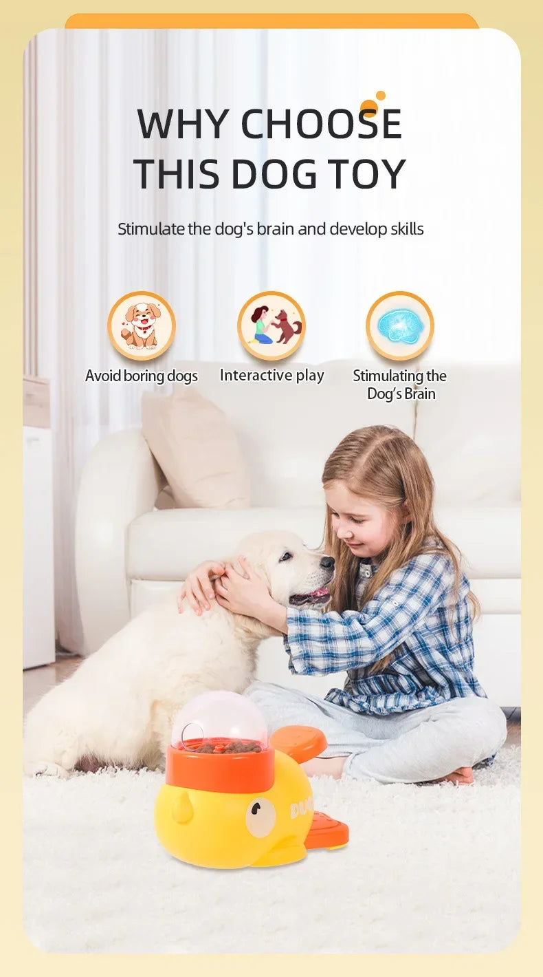 "Duck-shaped Pet Feeder - Eco-friendly Design, Non-toxic Paint, Entertaining While Stimulating The Natural Foraging Instinct"