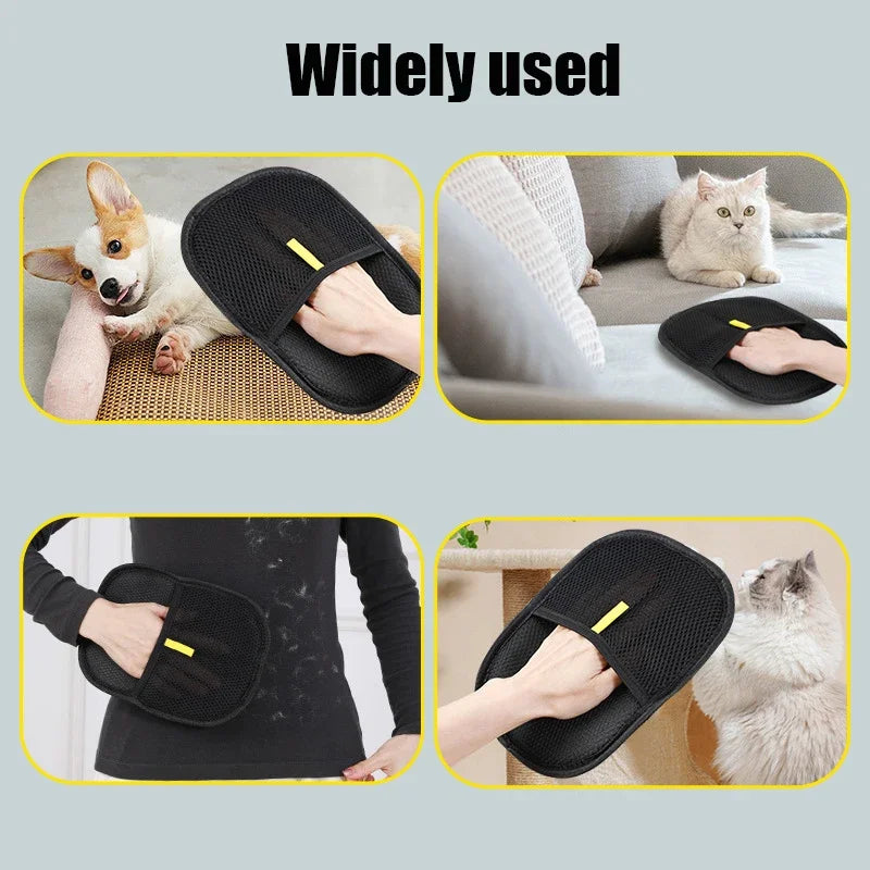 Cat Grooming Gloves Pet Electrostatic Hair Removal Gloves Pet Hair Remover Mitt Static Removal Glove for Clothes Sofa Carpet