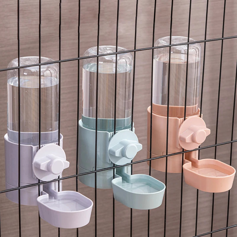 Pet Feeding Product - Automatic Food Container Dispenser, Cage Hanging Bowl, Water Bottle for Puppy, Cats, Rabbit, Birds