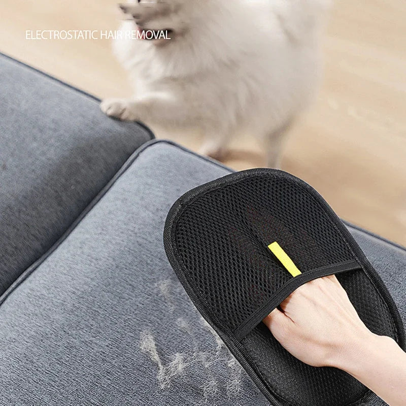 Cat Grooming Gloves Pet Electrostatic Hair Removal Gloves Pet Hair Remover Mitt Static Removal Glove for Clothes Sofa Carpet