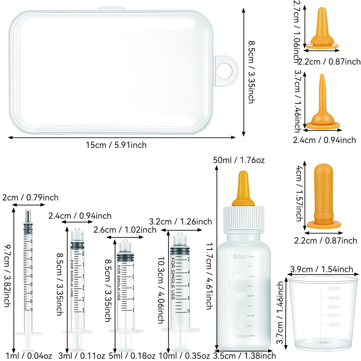 Pet feeding nipple: kitten nipple, puppy nipple, formula milk bottle distributor, puppy milk bottle for feeding small pets milk.