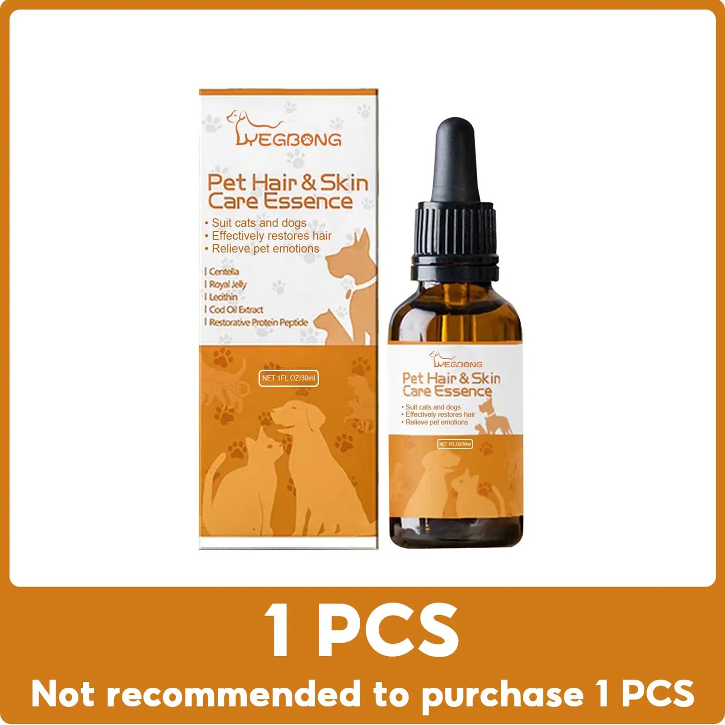 Pet Skin Care Essence Promote Hair Growth Hair Thinning Moisturizing Wound Cleaning Repair Skin Itching Relieving Cat Hair Serum