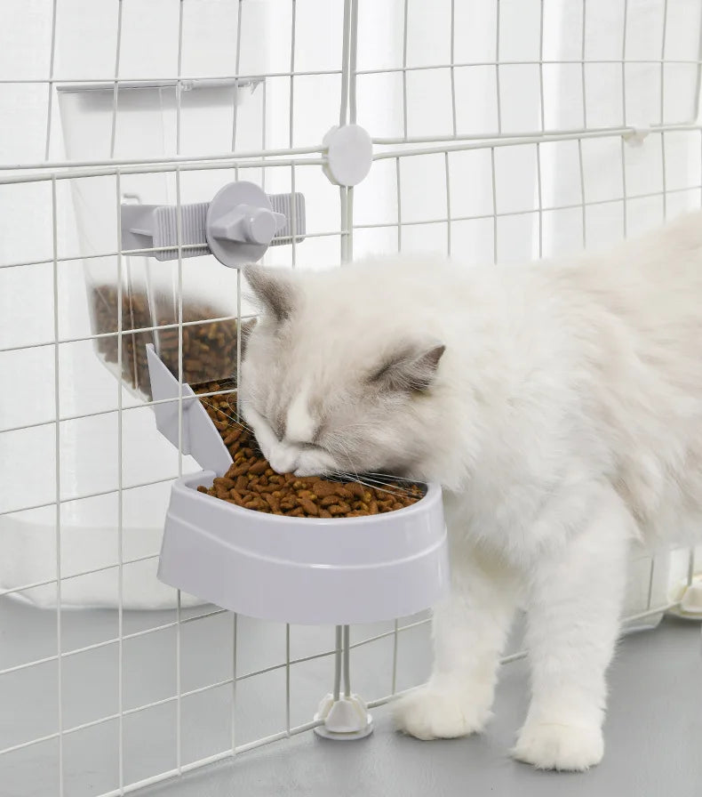 Pet Feeding Product - Automatic Food Container Dispenser, Cage Hanging Bowl, Water Bottle for Puppy, Cats, Rabbit, Birds