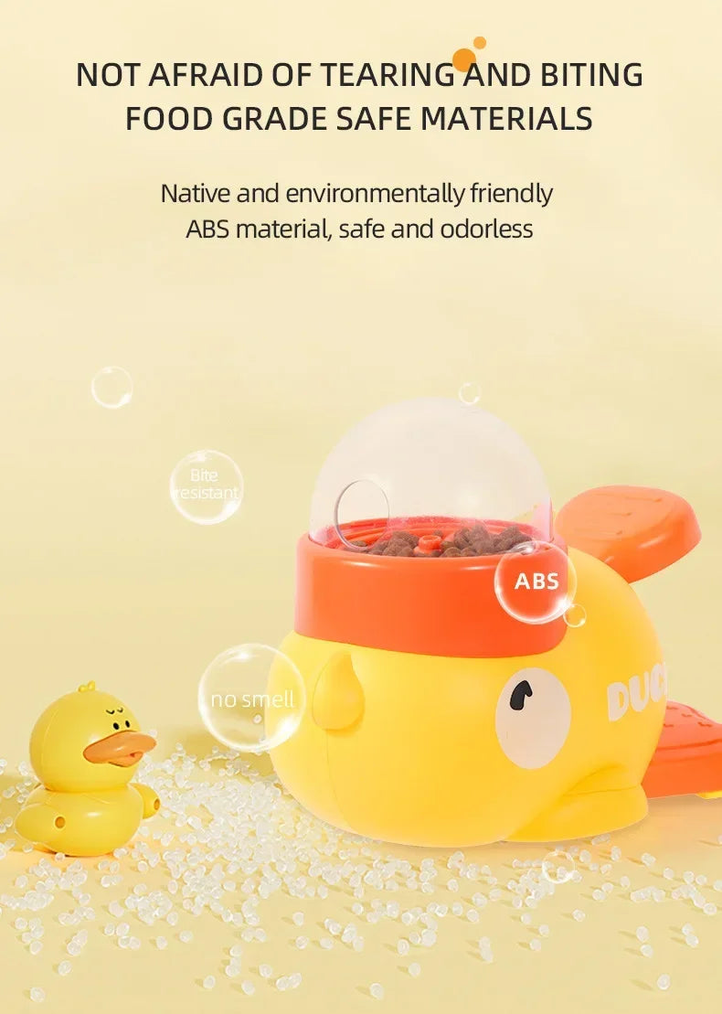 "Duck-shaped Pet Feeder - Eco-friendly Design, Non-toxic Paint, Entertaining While Stimulating The Natural Foraging Instinct"