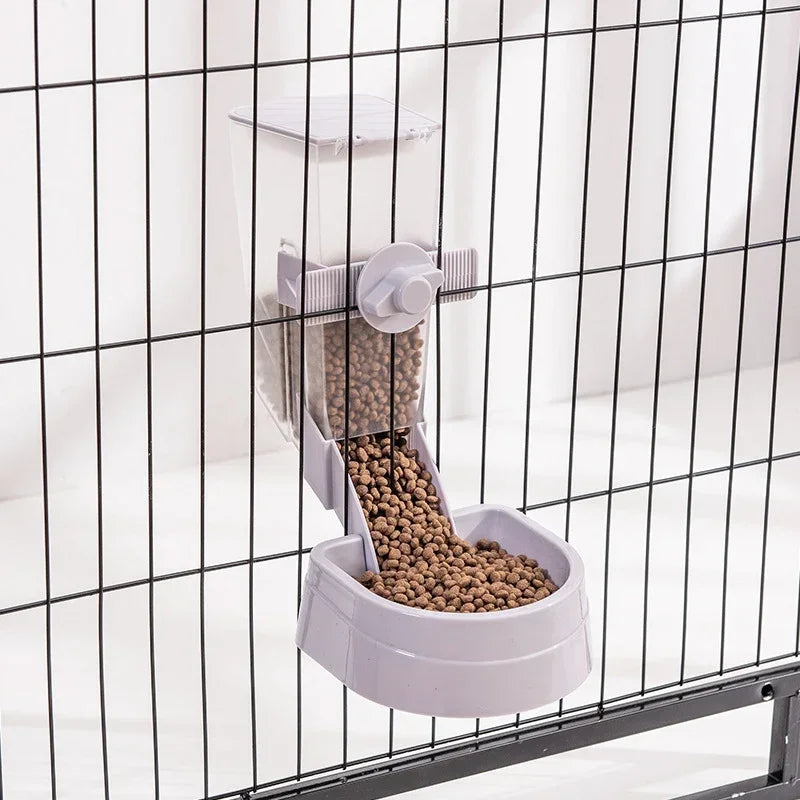Pet Feeding Product - Automatic Food Container Dispenser, Cage Hanging Bowl, Water Bottle for Puppy, Cats, Rabbit, Birds