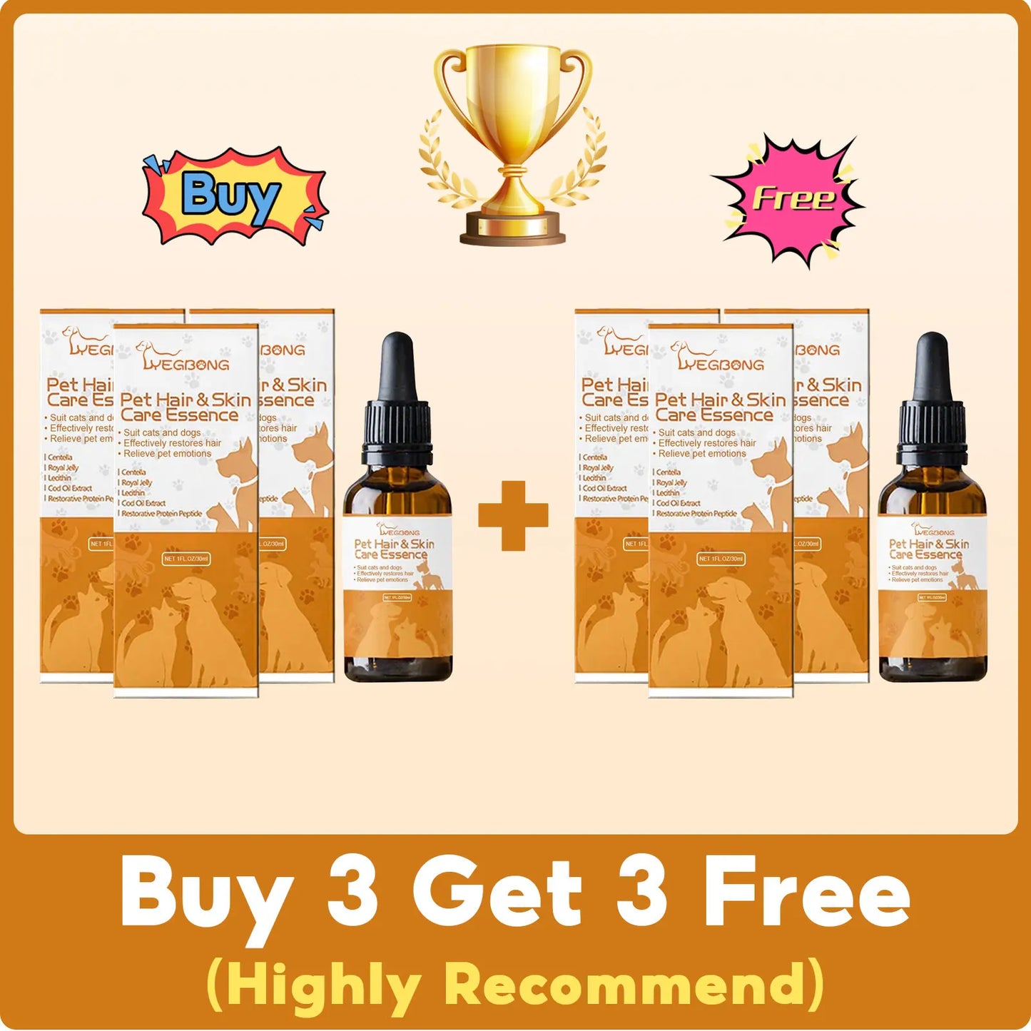 Pet Skin Care Essence Promote Hair Growth Hair Thinning Moisturizing Wound Cleaning Repair Skin Itching Relieving Cat Hair Serum