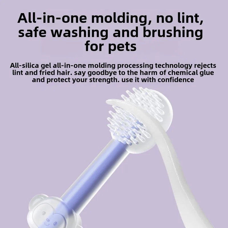 Pet Silicone Toothbrush and Toothpaste Set Teeth Cleaning for Cats and Dogs Pet Teeth Oral Cleaning Pet Products Supplies