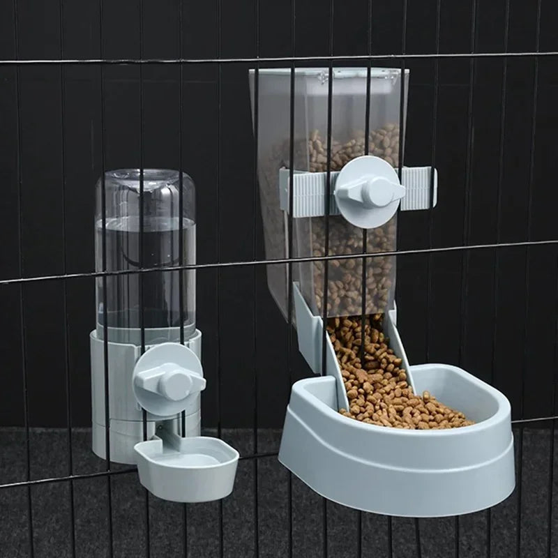 Pet Feeding Product - Automatic Food Container Dispenser, Cage Hanging Bowl, Water Bottle for Puppy, Cats, Rabbit, Birds