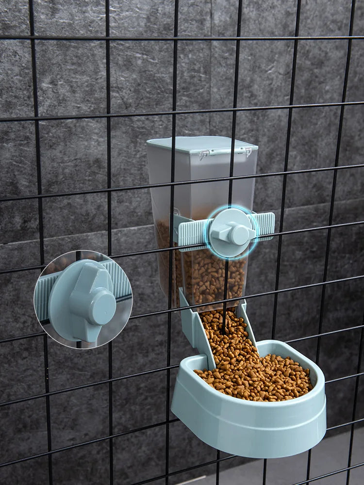 Pet Feeding Product - Automatic Food Container Dispenser, Cage Hanging Bowl, Water Bottle for Puppy, Cats, Rabbit, Birds
