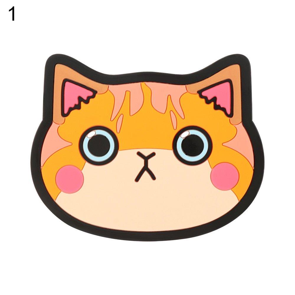 Cartoon Cat Silicone Coasters