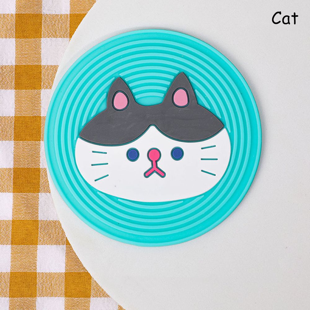 Cartoon Cat Silicone Coasters