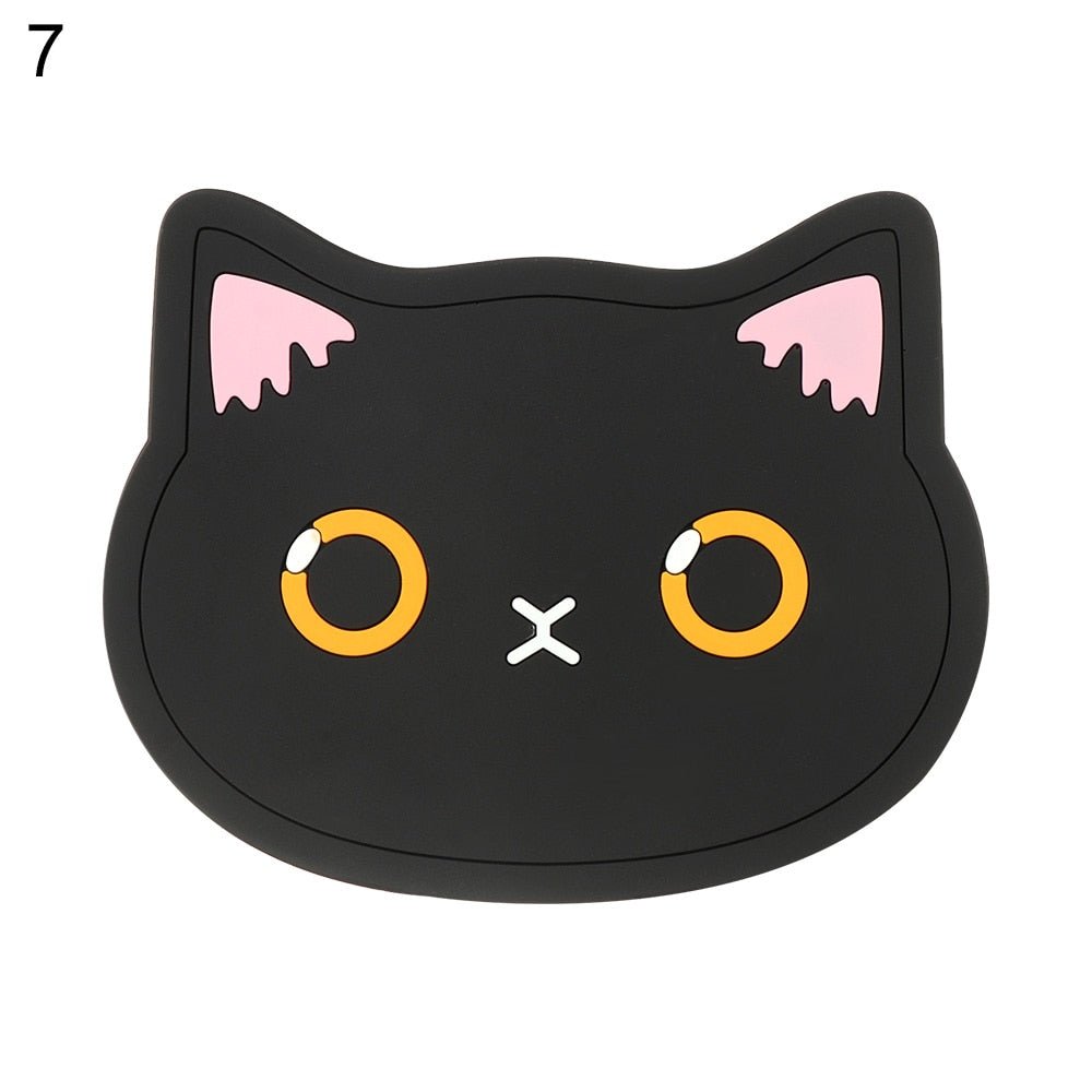 Cartoon Cat Silicone Coasters