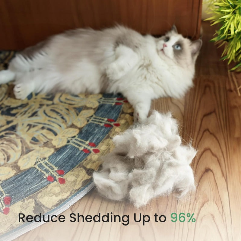 Pet Shedding & Grooming Brush with Skin-Safe Blades