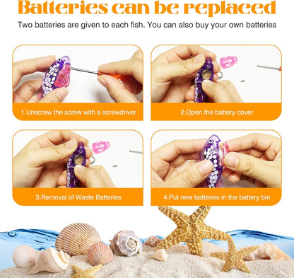 Interactive LED Robotic Fish Toy for Pets