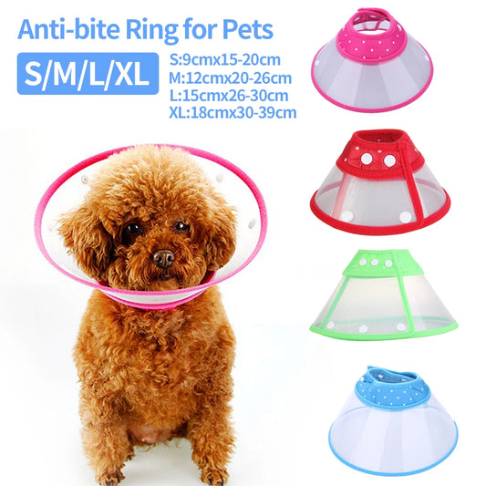 Pet Protective Collar For Small Large Dogs Anti Bite Grasping Licking Collar Puppy Cat Recovery Cone Ring Pets Care Accessories