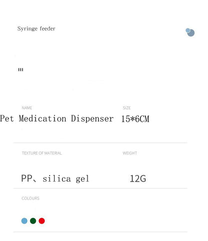 Pet pill applicator, cat and dog syringe, medication feeder, insect resistant product, clip on pill, pet water dispenser