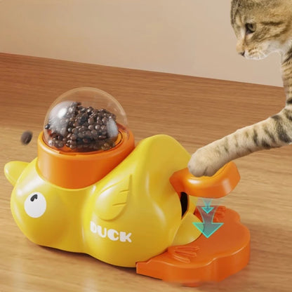 "Duck-shaped Pet Feeder - Eco-friendly Design, Non-toxic Paint, Entertaining While Stimulating The Natural Foraging Instinct"