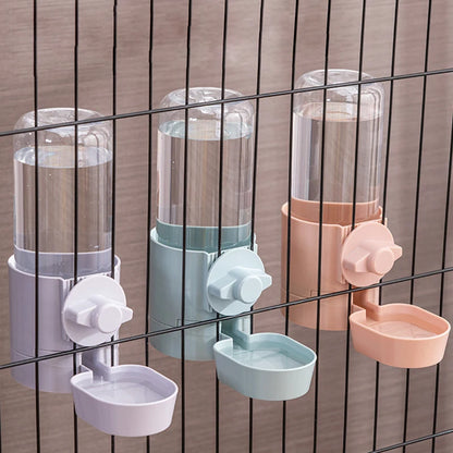 Pet Feeding Product - Automatic Food Container Dispenser, Cage Hanging Bowl, Water Bottle for Puppy, Cats, Rabbit, Birds