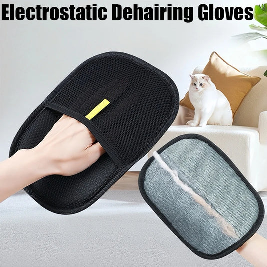 Cat Grooming Gloves Pet Electrostatic Hair Removal Gloves Pet Hair Remover Mitt Static Removal Glove for Clothes Sofa Carpet
