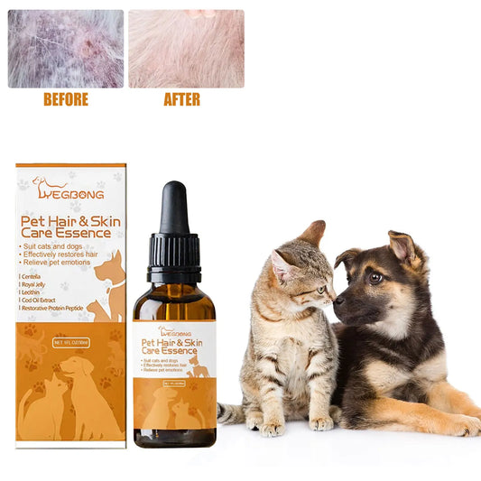 Pet Skin Care Essence Promote Hair Growth Hair Thinning Moisturizing Wound Cleaning Repair Skin Itching Relieving Cat Hair Serum