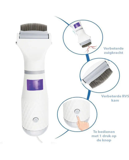 Pet Electronic Electric Flea Comb Puppies Fleas Treatment Safe Pets Kill for Dogs Cats EU Plug Pet Supplies Comb For Cat Dogs
