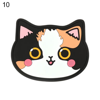 Cartoon Cat Silicone Coasters