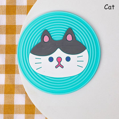 Cartoon Cat Silicone Coasters