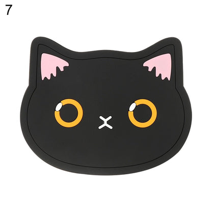 Cartoon Cat Silicone Coasters